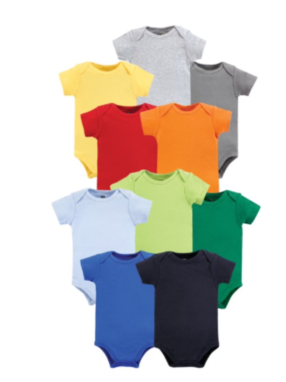 Hudson Baby Unisex Short Sleeve Bodysuits, 10-Pack